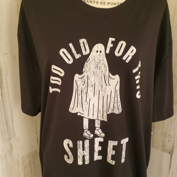NWT PRESS LAB "TOO OLD FOR THIS SHEET" GRAPHIC T-SHIRT - Picture 2 of 5